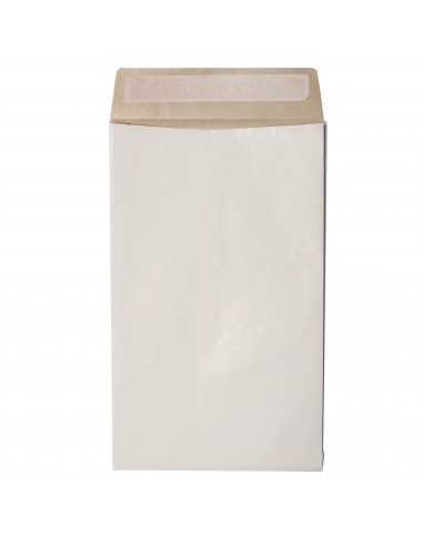 100 Sacchetti Bianchi Antistrappo Secursac 19X26X4Cm B5 130Gr Blasetti - 1