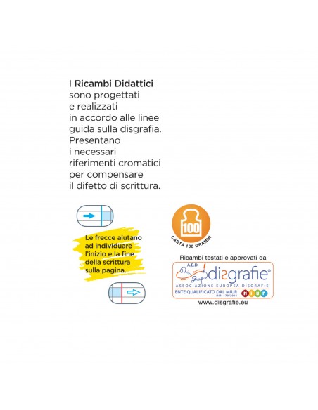 Ricambi Didattici Forati F.To A4 40 Fogli Carta 100Gr Blasetti