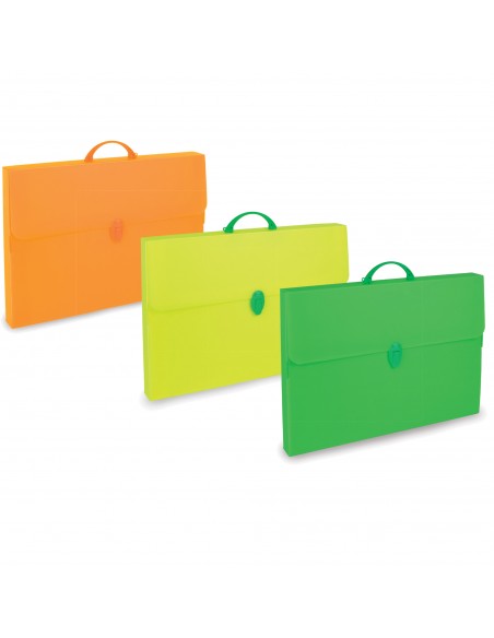 Valigetta Polionda Fluo 28X39Cm Dorso 8Cm Colori Assortiti BALMAR 2000 - 1