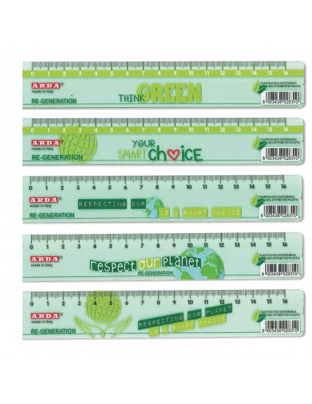 Barattolo 24 Righelli 16Cm Re-Generation Arda