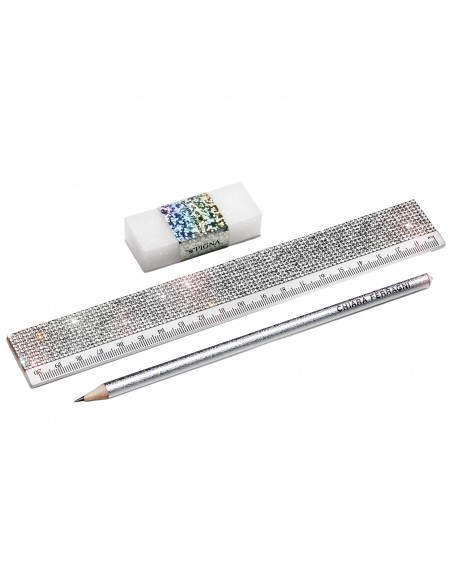 Set Riga 20Cm, Matita E Gomma Chiara Ferragni Collezione 2023 (Conf. da 12)