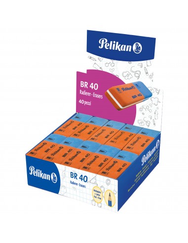 Box 40 Gomme Pelikan Br/40 Blu-Rossa