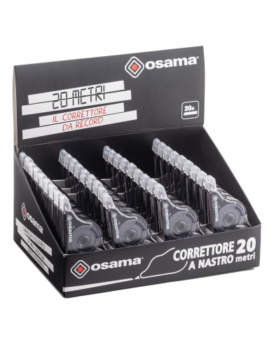 Correttore A Nastro 20 Metri 5Mmx20Mt Involucro Nero Osama