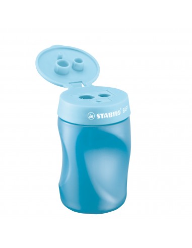 Temperamatite Easy 3 Fori C/Contenitore Ergonomico Blu Per Mancini Stabilo
