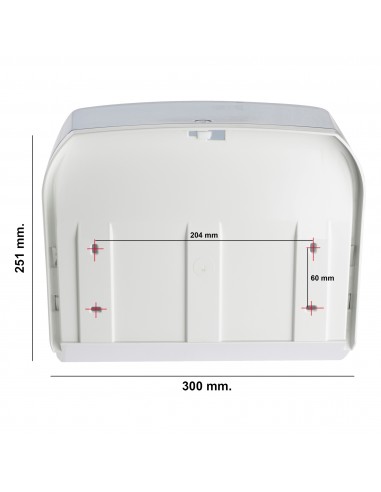 Dispenser Asciugamani In Rotolo/ Fogli Trasparente/Bianco Mar Plast
