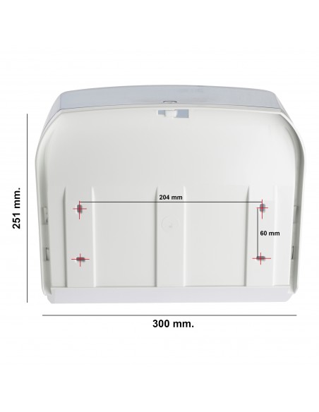 Dispenser Asciugamani In Rotolo/ Fogli Trasparente/Bianco Mar Plast