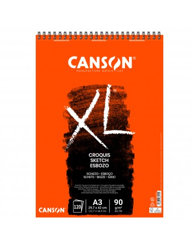 Confezione da 5 Album schizzo XL Croquis Canson - bianco avorio - A3 - 120ff - C200787115 Canson - 1