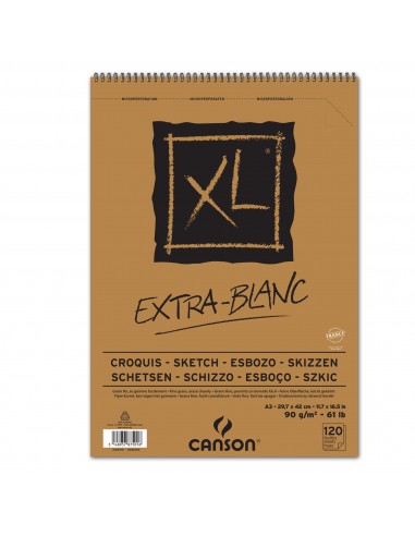Confezione 5 Album Spiralato CANSON XL Extra Blanc - A3 - 90 g/m² 120 fogli 200787501 Canson - 1