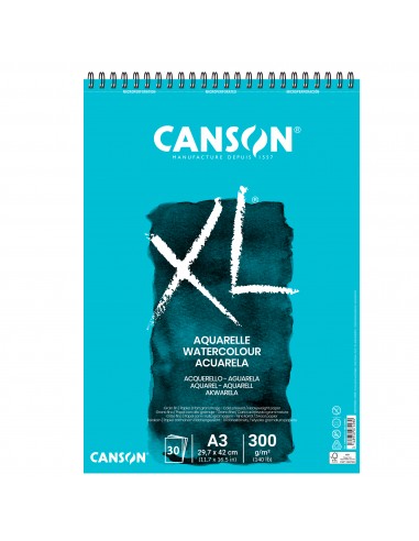 Conf da 5 Album spiralato CANSON XL Aquarelle bianco 300 g/m² 30 fogli A3 C400039171 Canson - 1