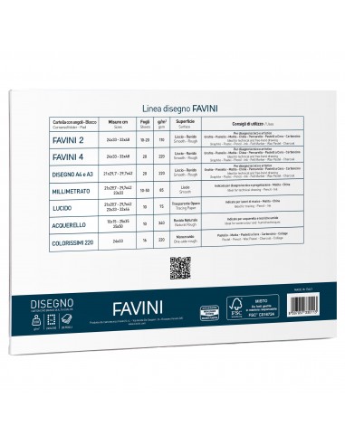 Album Favini 4 24X33Cm 220Gr 20Fg Ruvido (Conf. da 5)