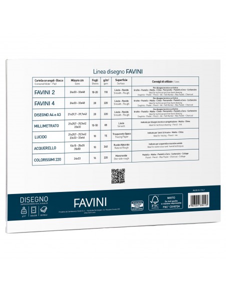 Album Favini 4 24X33Cm 220Gr 20Fg Ruvido (Conf. da 5)