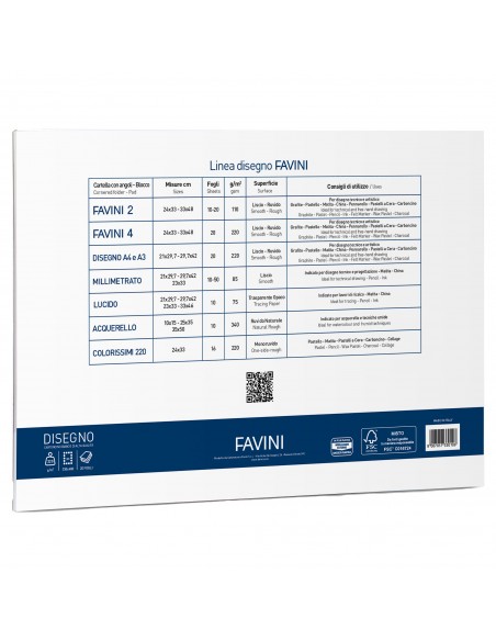 Album Favini 4 33X48Cm 220Gr 20Fg Liscio Squadrato (Conf. da 5)