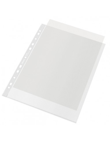 Buste a perforazione universale Esselte De Luxe f.to 22x30 cm 100% riciclate trasparenti - conf. 50 pezzi - 627504 Esselte - 9