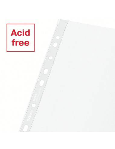 Buste a perforazione universale Esselte De Luxe f.to 22x30 cm 100% riciclate trasparenti - conf. 50 pezzi - 627504 Esselte - 5