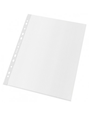 Buste a perforazione universale Esselte De Luxe f.to 22x30 cm 100% riciclate trasparenti - conf. 50 pezzi - 627504 Esselte - 10