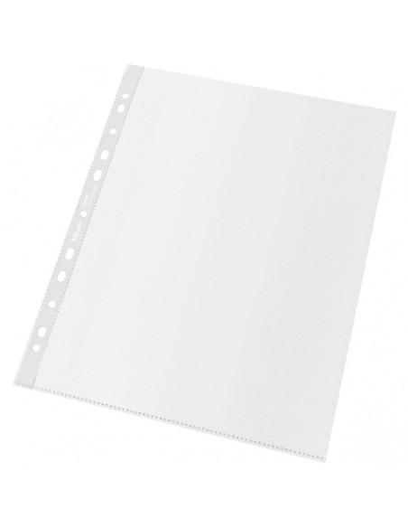 Buste a perforazione universale Esselte De Luxe f.to 22x30 cm 100% riciclate trasparenti - conf. 50 pezzi - 627504 Esselte - 10