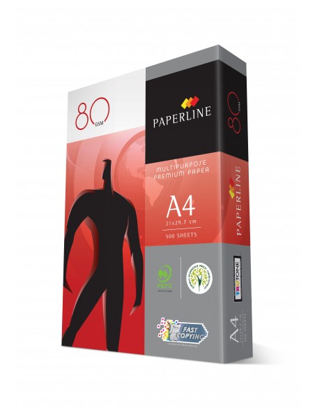 Carta per fotocopie A4 Paperline 80 g/m² Risma da 500 fogli Vendita in bancale da 240 risme Paperline - 1