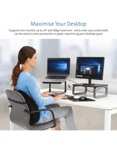 Kensington SmartFit base ampia per monitor nero 60089 Kensington - 6