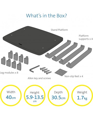 Kensington SmartFit base ampia per monitor nero 60089 Kensington - 7