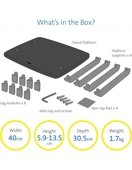 Kensington SmartFit base ampia per monitor nero 60089 Kensington - 7