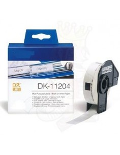 Etichette Combatibili Brother adesive in carta serie DK Brother - 17x54 mm - 400 Etichette - DK11204 Brother - 1