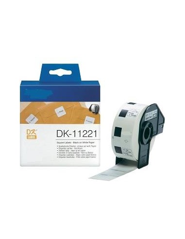 Etichette Combatibili Brother adesive in carta serie DK Brother - 23x23 mm - 1000 Etichette - DK11221 Brother - 1