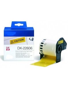 Nastro Compatibile Brother adesivo in pellicola Gialla - 62 mm x 15,24 m - DK22606 Brother - 1