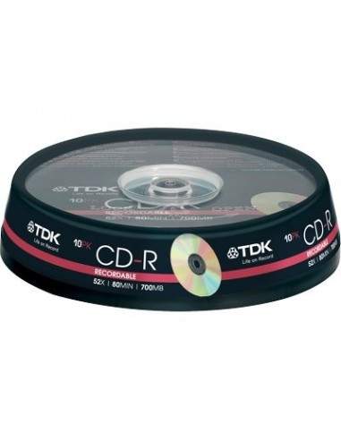 CD TDK - Spindle - CD-R - 52x - t19539 (conf.10) TDK - 1