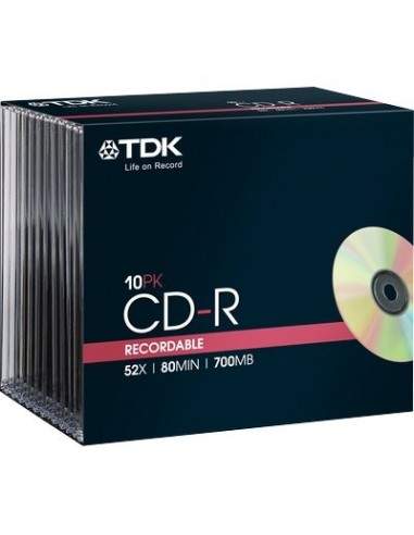 CD TDK - Slim case - CD-R - 52x - t18765 (conf.10) TDK - 1