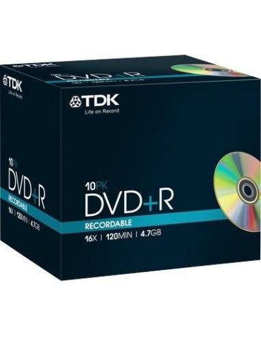 DVD TDK - Jewel case - DVD+R - 16X - t19389 (conf.10) TDK - 1