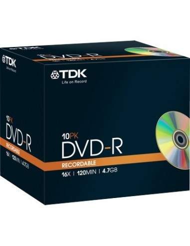 DVD TDK - Jewel case - DVD-R - 16X - t19408 (conf.10) TDK - 1