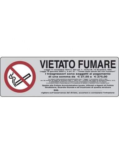 Cartelli segnaletici adesivi Pubblicentro - vietato fumare con legge - 15900020ADB0150X0050 Pubblicentro - 1
