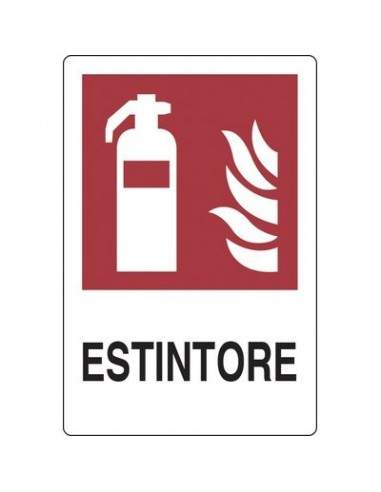 Cartelli segnaletici antincendio - alluminio - estintore - 30x20 cm - F0010010ALB0300X0200 Pubblicentro - 1