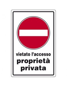 Cartelli segnaletici in alluminio Pubblicentro - proprietà privata- 05401430ALB0300X0200 Pubblicentro - 1