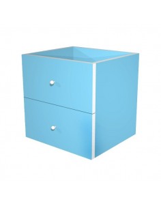 Coppia cassetti Libreria caselle Maxicube Artexport - azzurro - 32,5x28,8x32,5 cm - 2c MaxC/A Artexport - 1