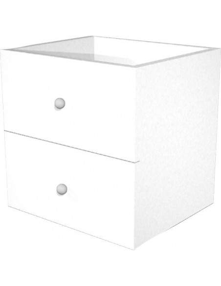 2 cassetti per libreria a caselle Maxicube bianco Artexport - 32,32x16 cm - 2c MaxC/3 Artexport - 1