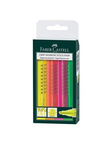 Evidenziatore GRIP 1543 Faber Castell - 1-5 mm - assortiti - 154304 (conf.4) Faber Castell - 1