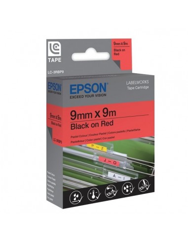 Nastro per etichettatrice LC Epson - 12 mm x 9 m - nero/bianco - C53S625404 Epson - 1