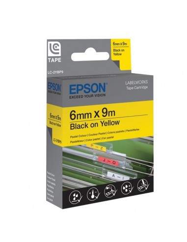 Nastro per etichettatrice LC Epson - 12 mm x 9 m - nero/giallo - C53S625403 Epson - 1