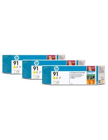 Originale HP C9485A Conf. 3 cartucce 91 giallo HP - 1