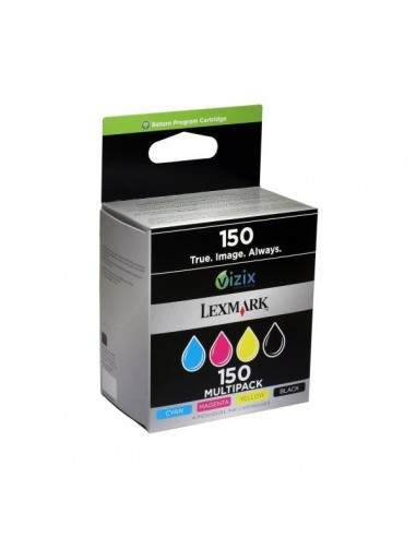 Originale Lexmark 14N1910E Conf. 4 cartucce inkjet return program 150 nero +colore Lexmark - 1