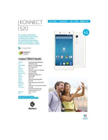 Smartphone konnect 520 Danew - Wi-Fi - 4G - KONNECT-520 Danew - 1