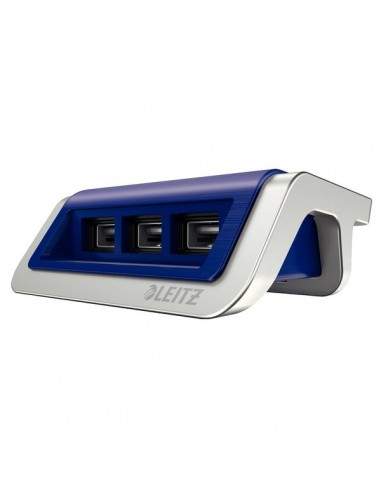 Caricatore USB linea Style Leitz - USB 3 porte - blu - 62070069 Leitz - 1