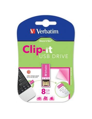 Chiavetta Store 'n' Go Clip-it 2.0 Verbatim - Rosa - 43935 Verbatim - 1