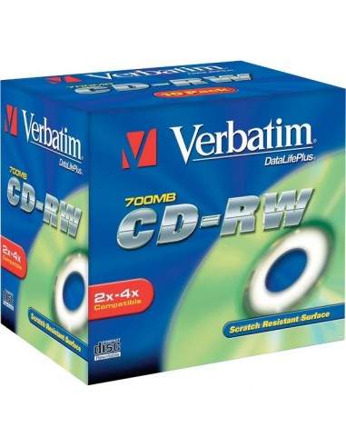 CD Verbatim - CD-RW - 700 Mb - 4x - Jewel case - 43123 Verbatim - 1