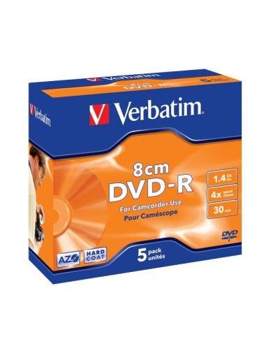 DVD Verbatim - DVD-R - 1,4 Gb - 2,4x - Mini DVD 8 cm - Slim case - 43510 (conf.5) Verbatim - 1