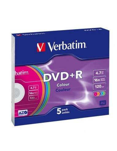 DVD Verbatim - DVD+R - 4.7 Gb - 16x - Slim case - 43556 (conf.5) Verbatim - 1