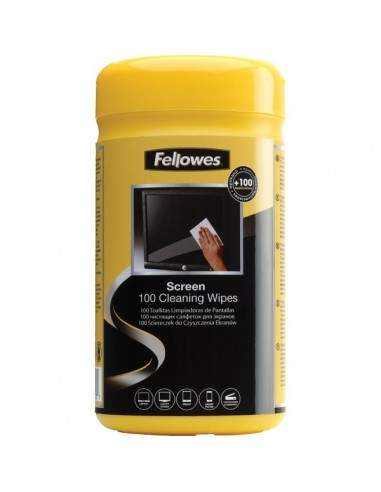 Salviette pulizia schermo tubo 100 pz. Fellowes - 9970311 (conf100) Fellowes - 1