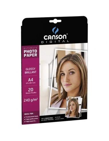 Carta fotografica Ultimate Canson - glossy - 270 g/mq - A4 - 200004330 (conf.20) Canson - 1