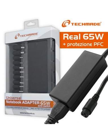 Techmade Alimentatore Universale Per Notebook 65Watt 12 Tips Techmade - 1